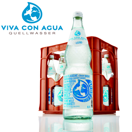 VIVA CON AGUA leise 12 0 7 Ltr Glas Tines Getränke Sp Bw