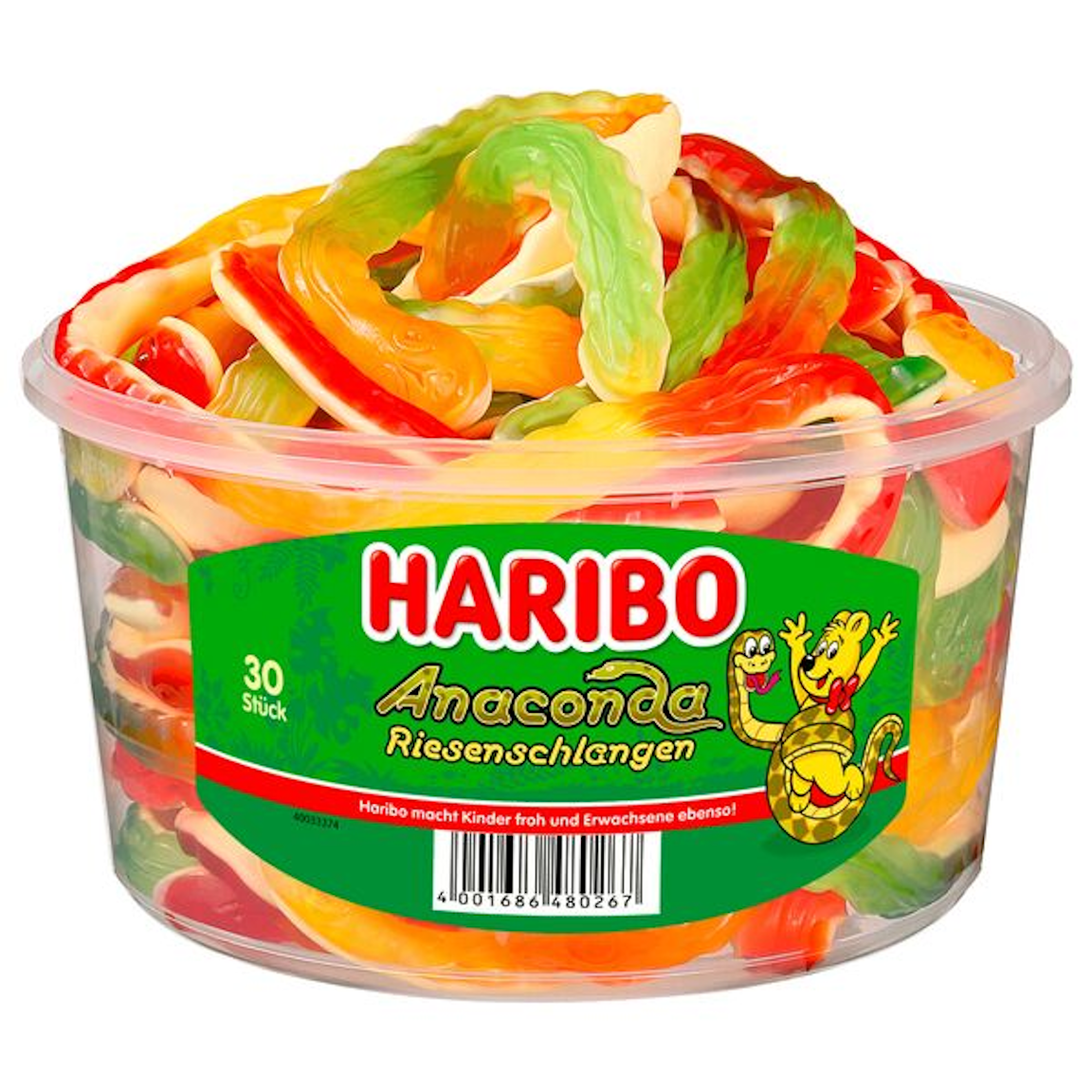 Haribo Anaconda Riesenschlangen 30 Stück (1200 g.)