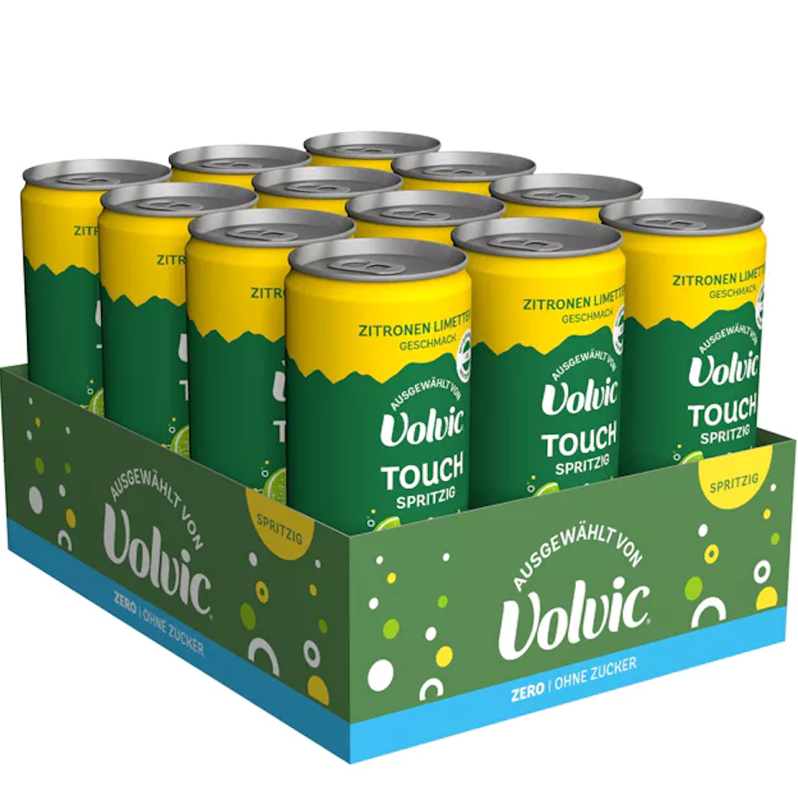 Volvic Touch Spritzig Zitrone-Limette zero  (12/0,33 Ltr. Dose EINWEG)