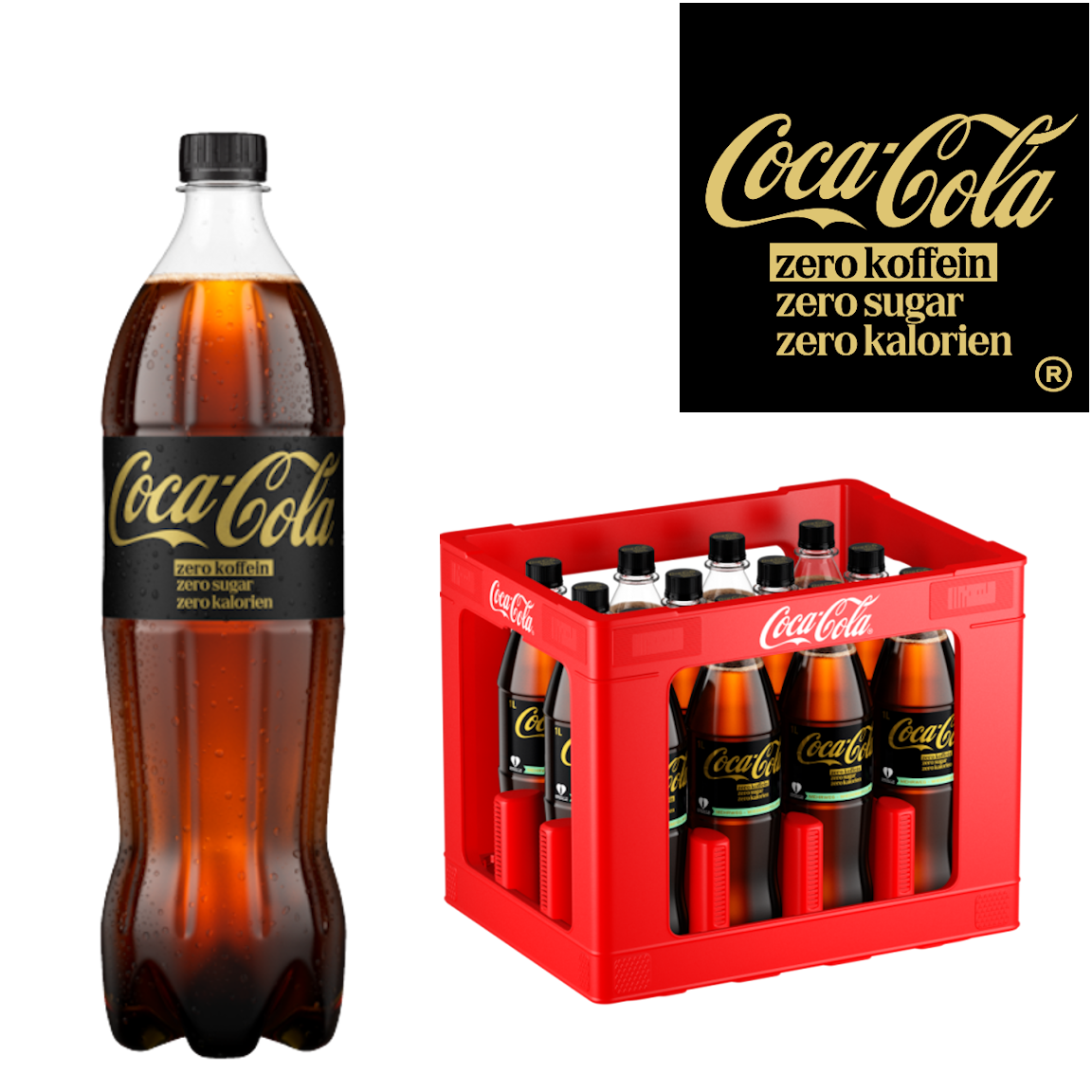 Coca‑Cola Zero Sugar Zero Koffein (12/1,0 Ltr. PET MEHRWEG)