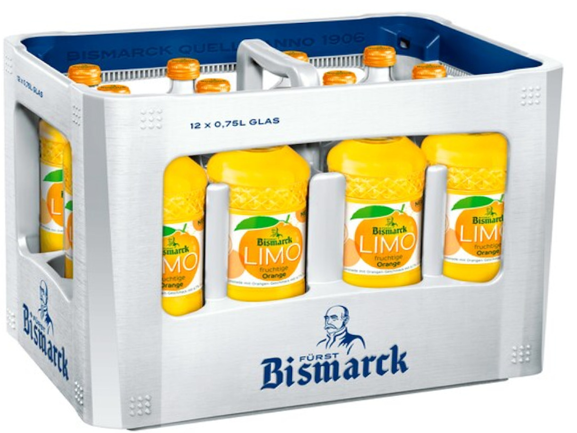 Bismarck Limo Orange (12/0,75 Ltr. Glas MEHRWEG Glas)