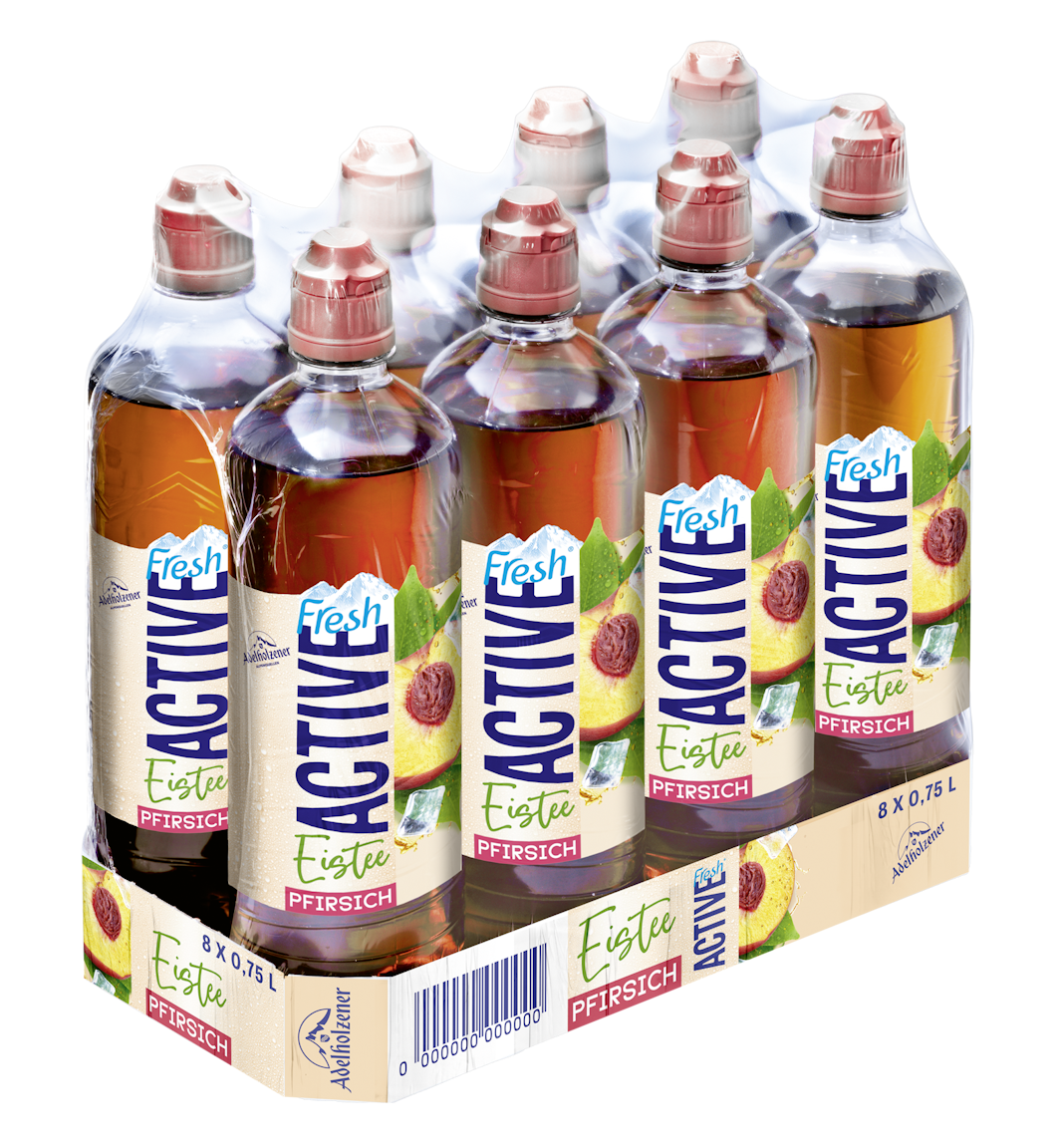 Adelholzener Active Fresh Eistee Pfirsich (8/0,75 Ltr. PET EINWEG)